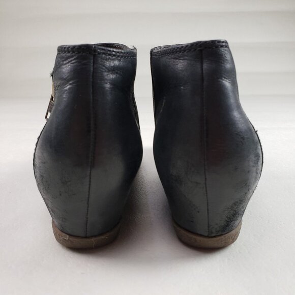 Dansko Leyla Hidden Wedge Ankle Boot Womens 7.5-8 EU 38 Black Leather Side Zip - Picture 8 of 11